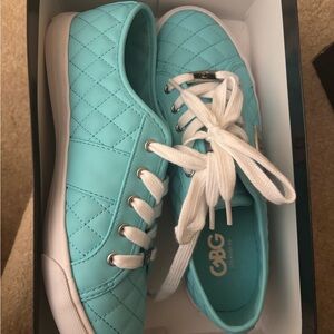 G by Guess Turquoise Quilted Sneakers